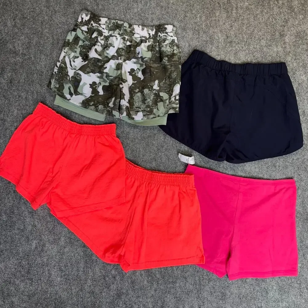Girls Shorts Lot 5 Athletic Activewear Old Navy Soffe Avia Sizes L-XXL 10-16